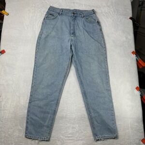 Vintage Lee Riders Jeans Women's Blue Denim Relaxed Fit Taper Leg 30X29 - Flaws